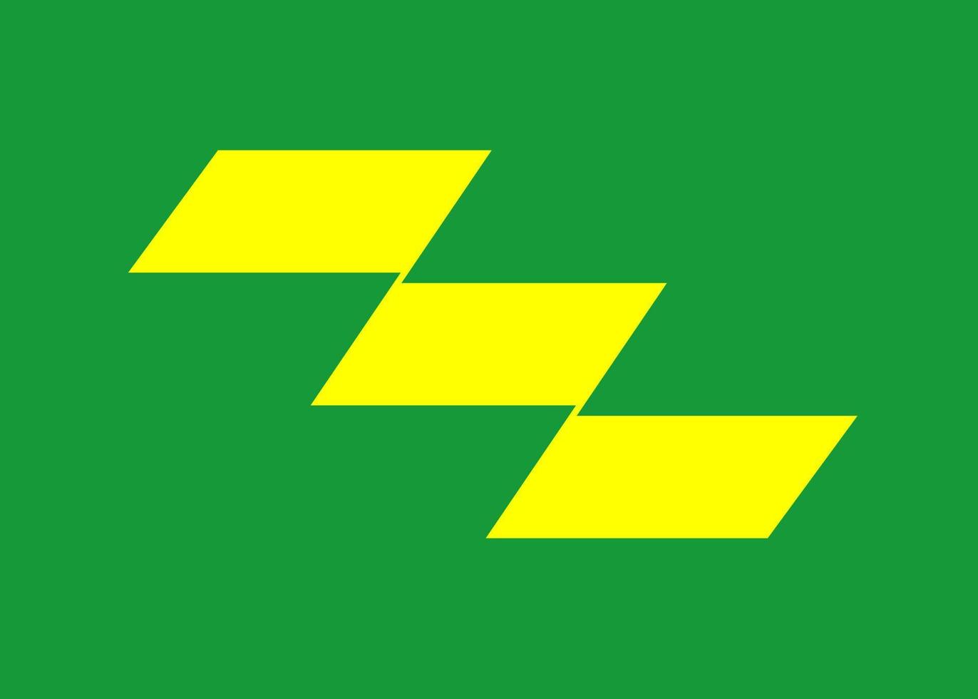 bandeira de miyazaki, prefeitura do japão. ilustração vetorial vetor
