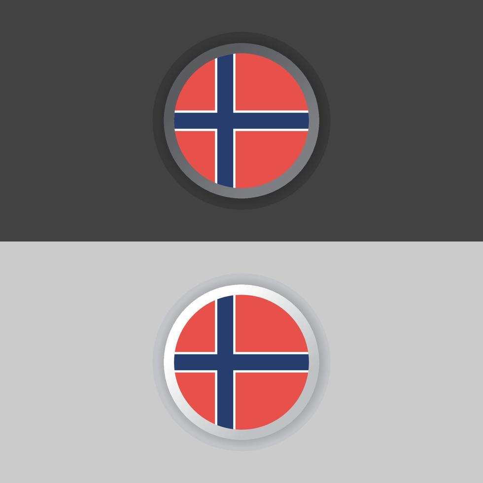 ilustração do modelo de bandeira da noruega vetor