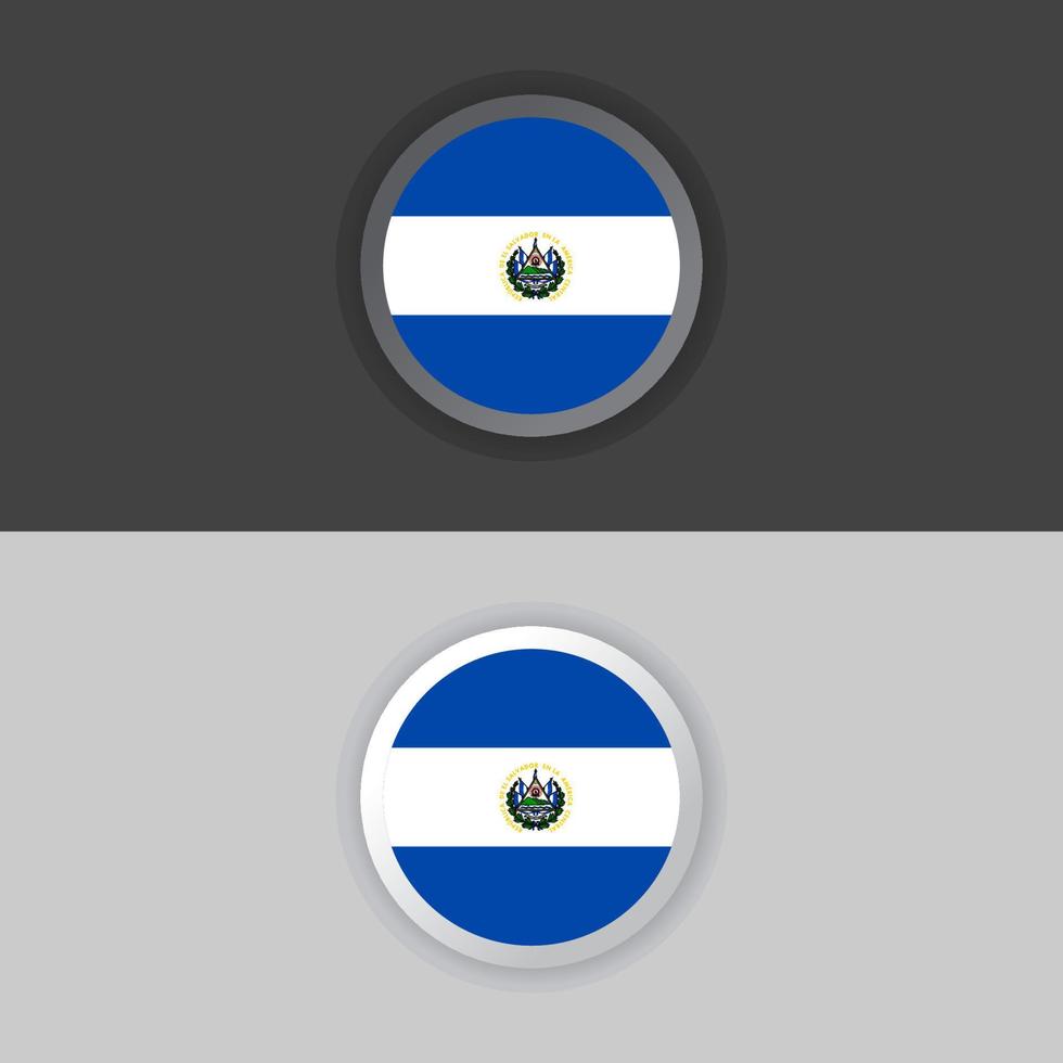 ilustração do modelo de bandeira de el salvador vetor