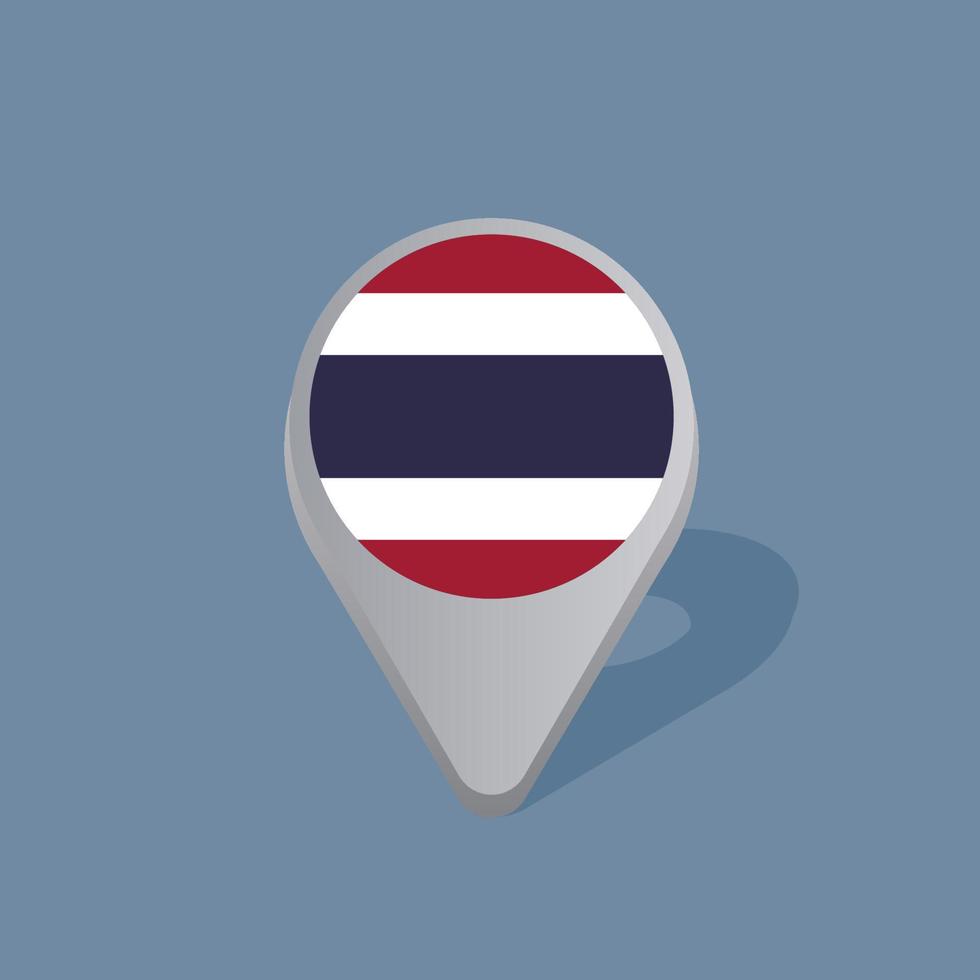 ilustração do modelo de bandeira da tailândia vetor