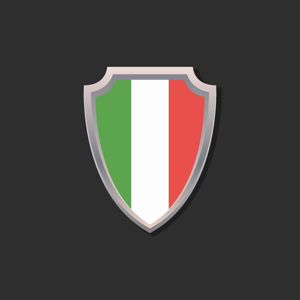ilustração do modelo de bandeira da itália vetor