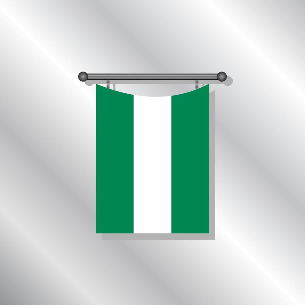 ilustração do modelo de bandeira da nigéria vetor