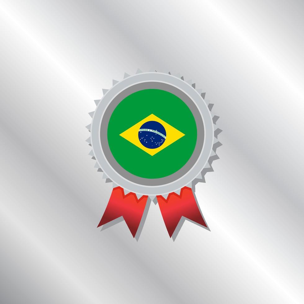 ilustração do modelo de bandeira do brasil vetor