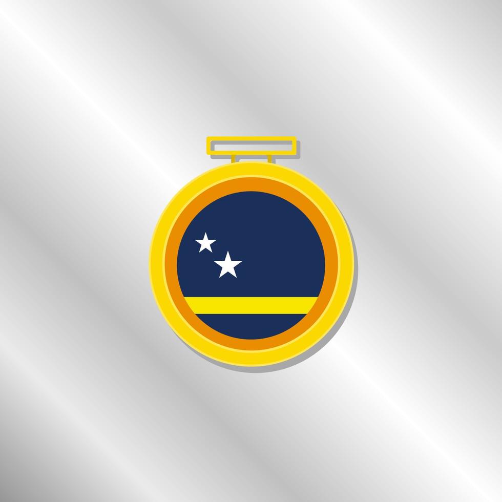 ilustração do modelo de bandeira de curaçao vetor