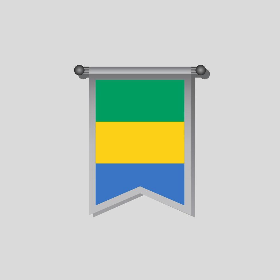 ilustração do modelo de bandeira do gabão vetor