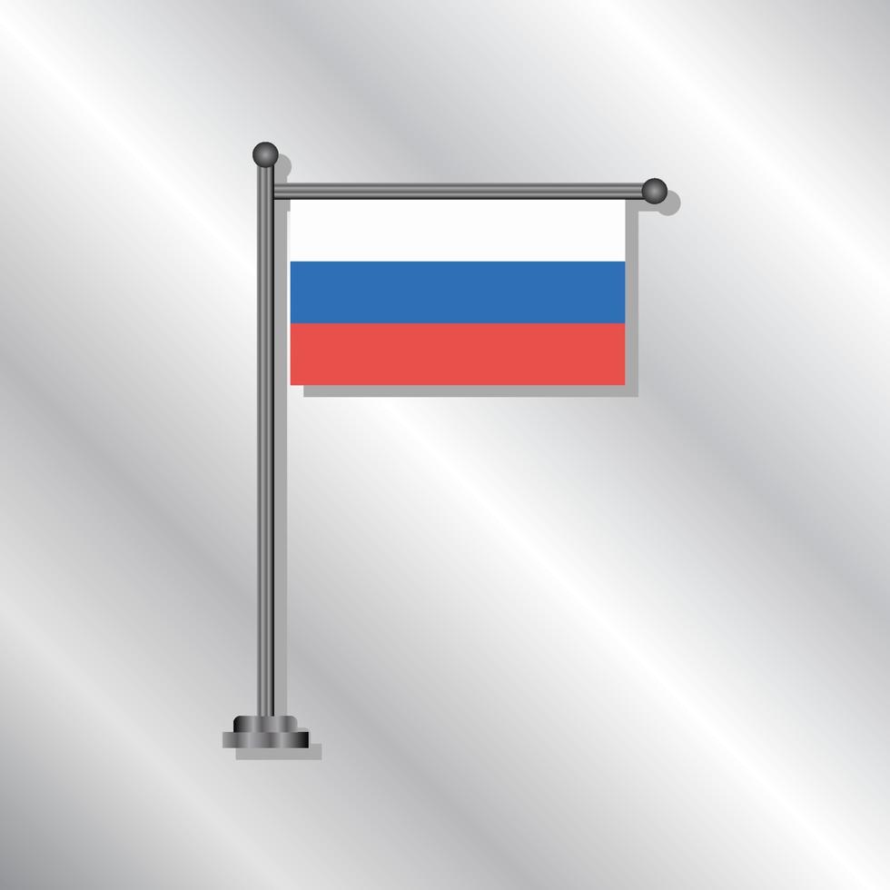 ilustração do modelo de bandeira da rússia vetor