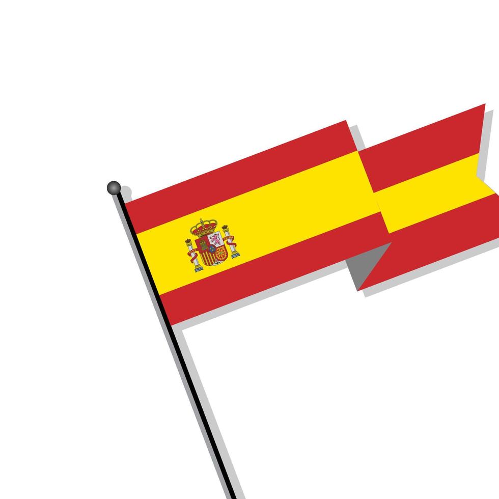 ilustração do modelo de bandeira da espanha vetor