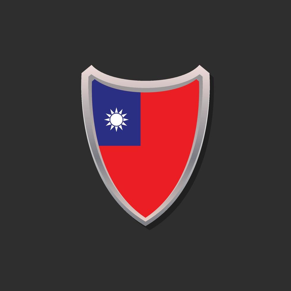 ilustração do modelo de bandeira de taiwan vetor