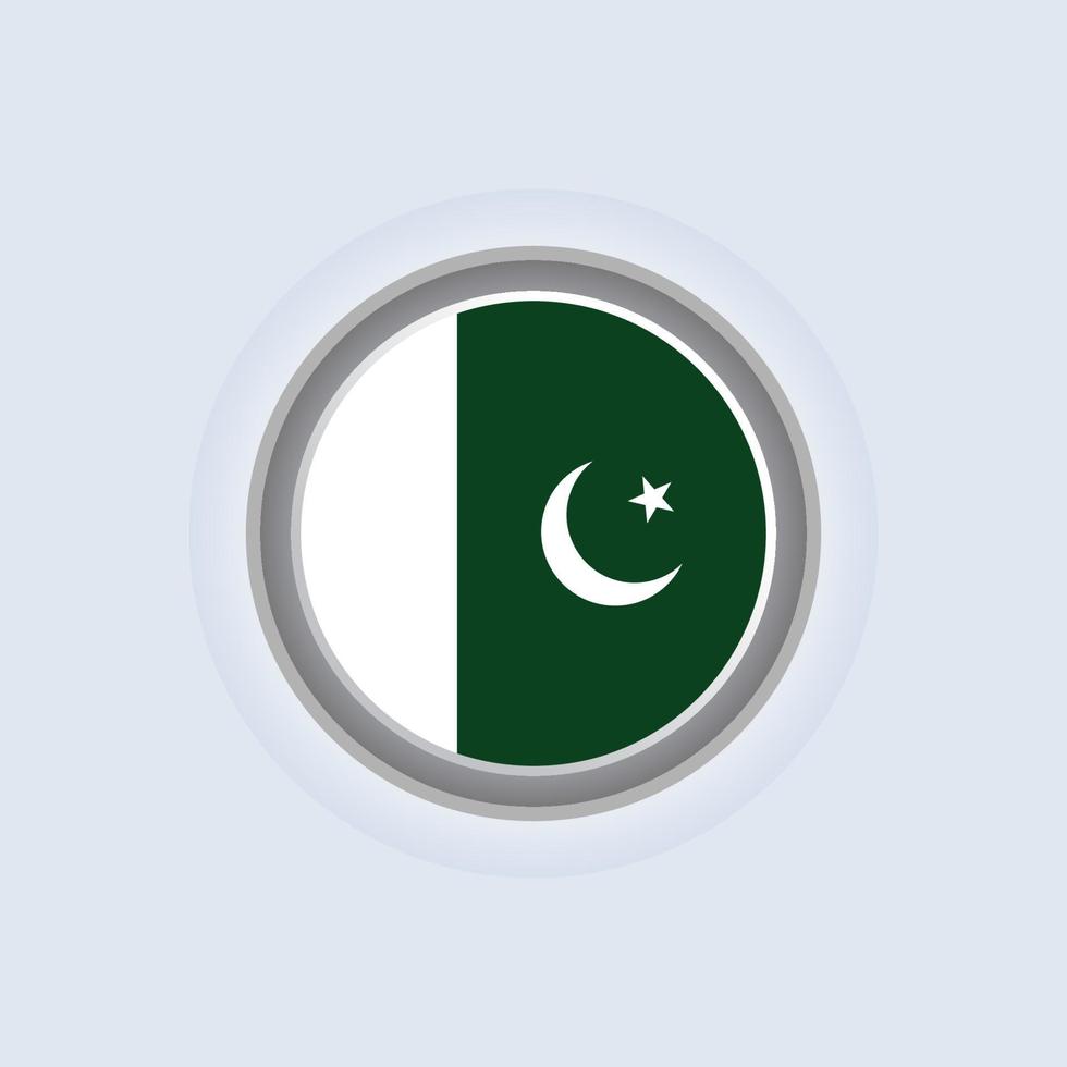 ilustração do modelo de bandeira do Paquistão vetor