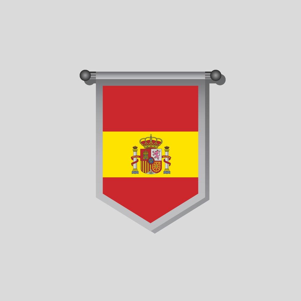 ilustração do modelo de bandeira da espanha vetor