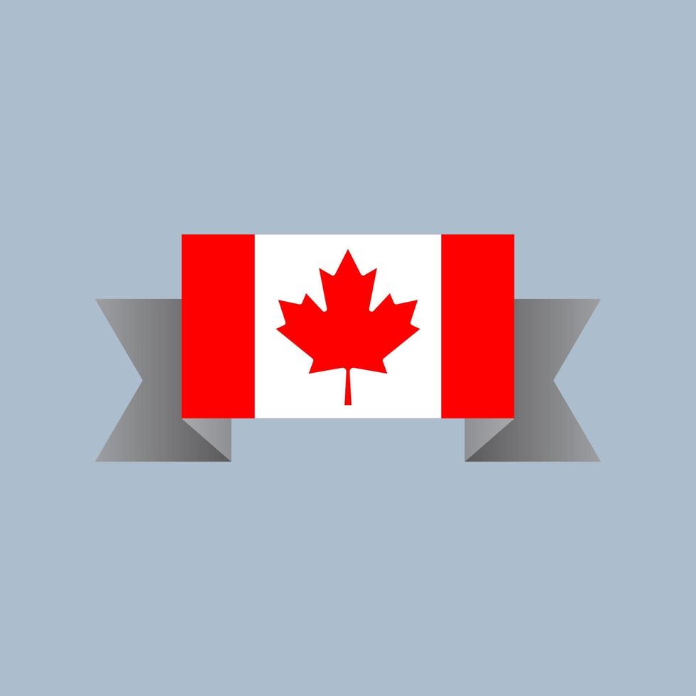 ilustração do modelo de bandeira do canadá vetor