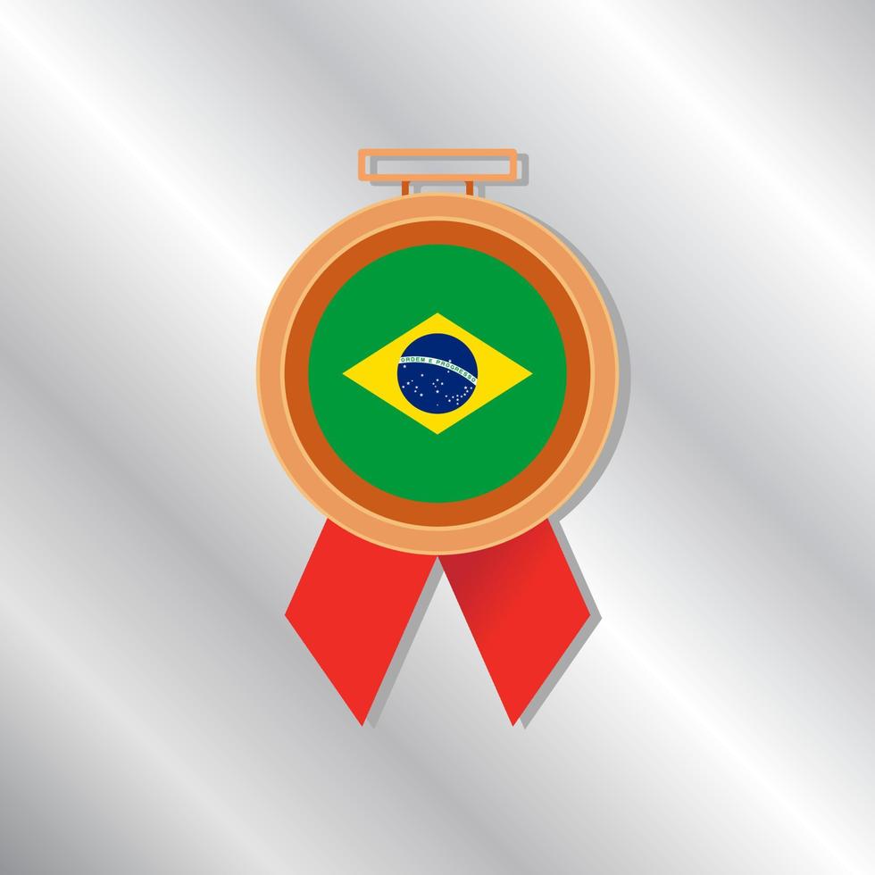 ilustração do modelo de bandeira do brasil vetor