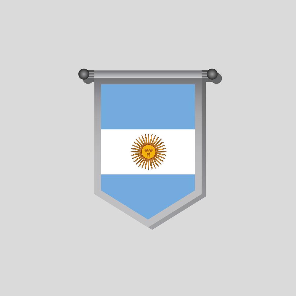 ilustração do modelo de bandeira argentina vetor