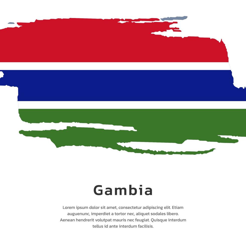 ilustração do modelo de bandeira da gâmbia vetor