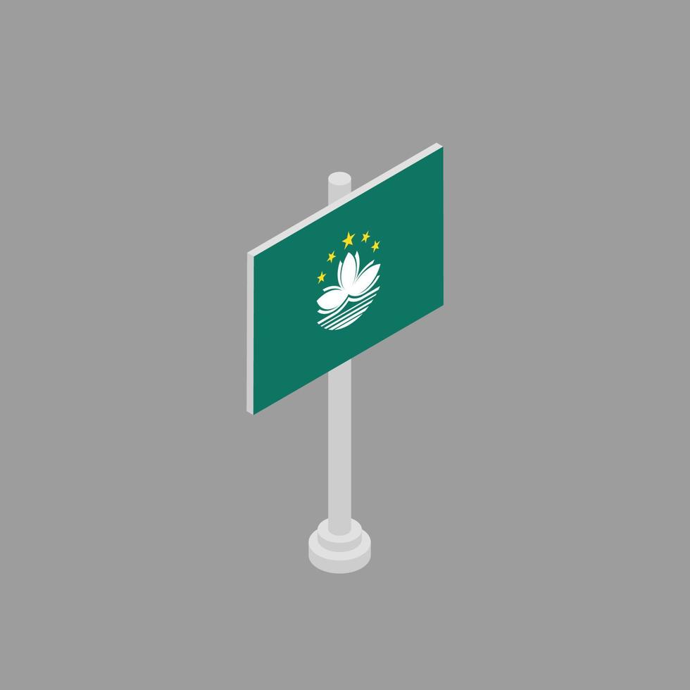 ilustração do modelo de bandeira de macau vetor