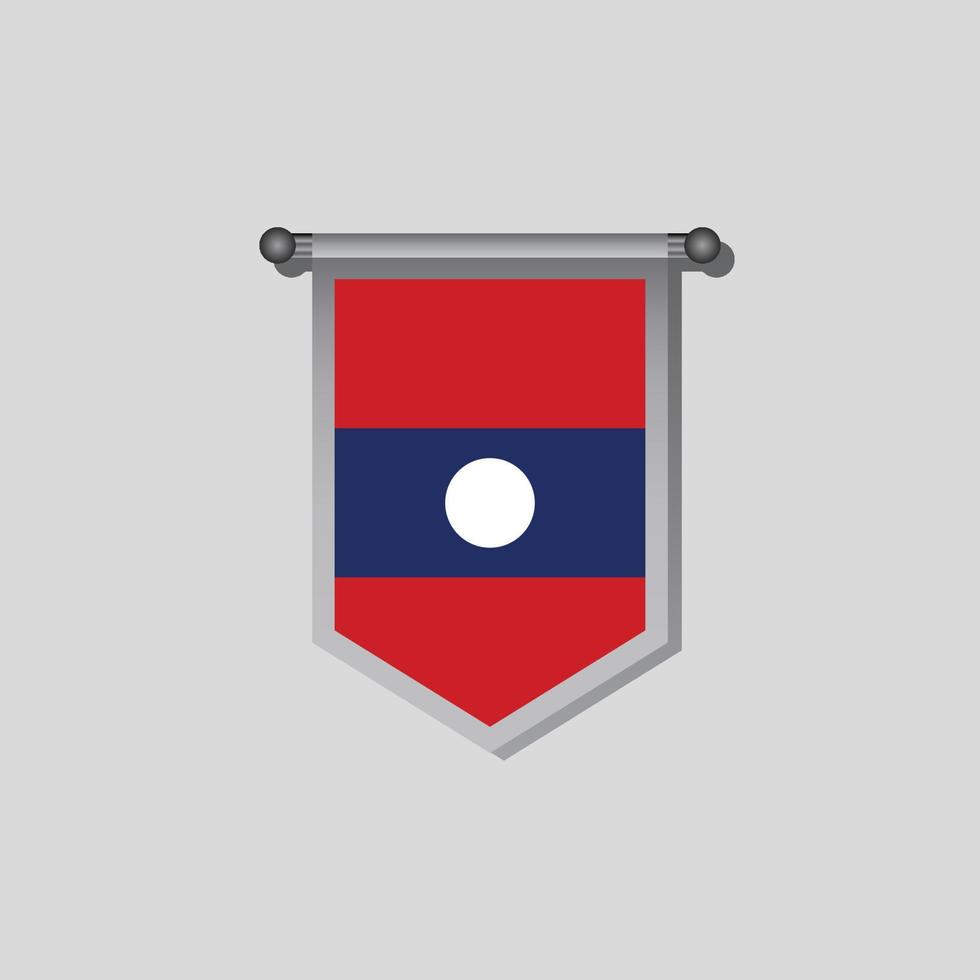 ilustração do modelo de bandeira do laos vetor