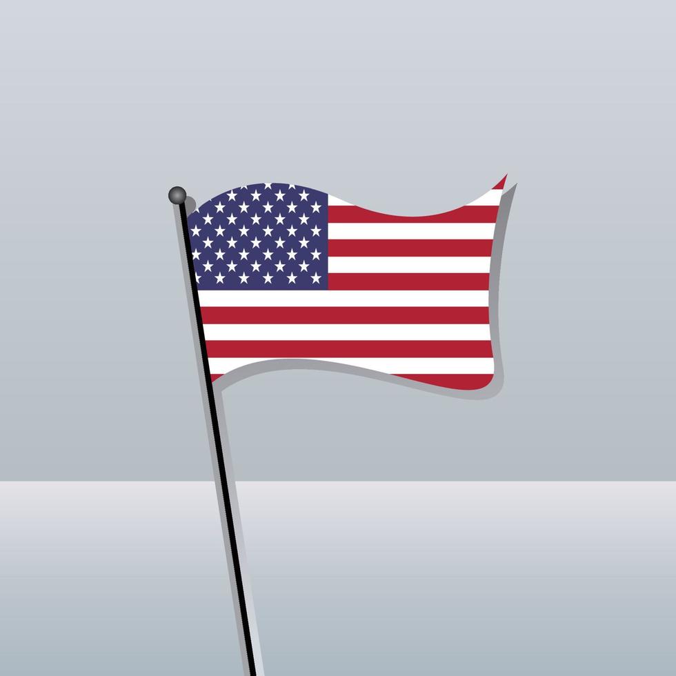 ilustração do modelo de bandeira dos estados unidos vetor