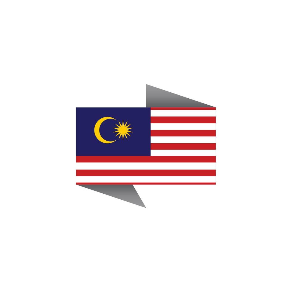 ilustração do modelo de bandeira da malásia vetor