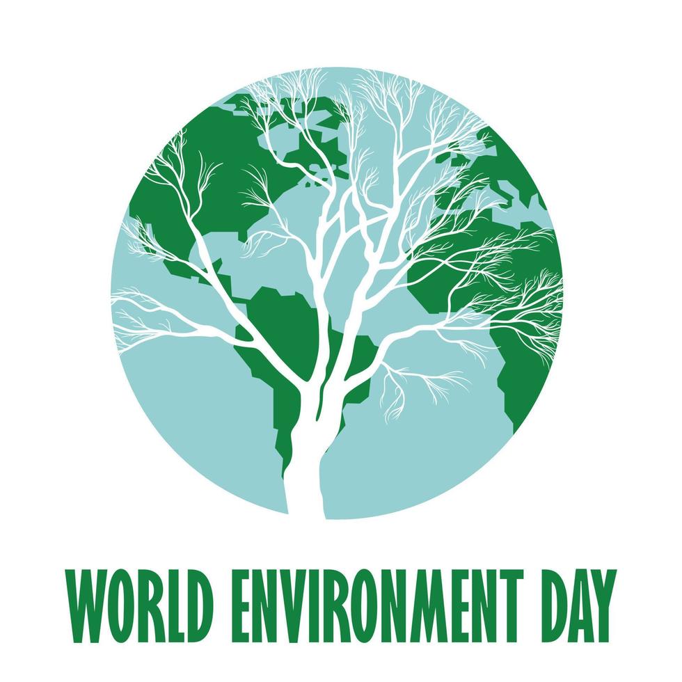 cartão do dia mundial do meio ambiente com fundo claro e tipografia vetor