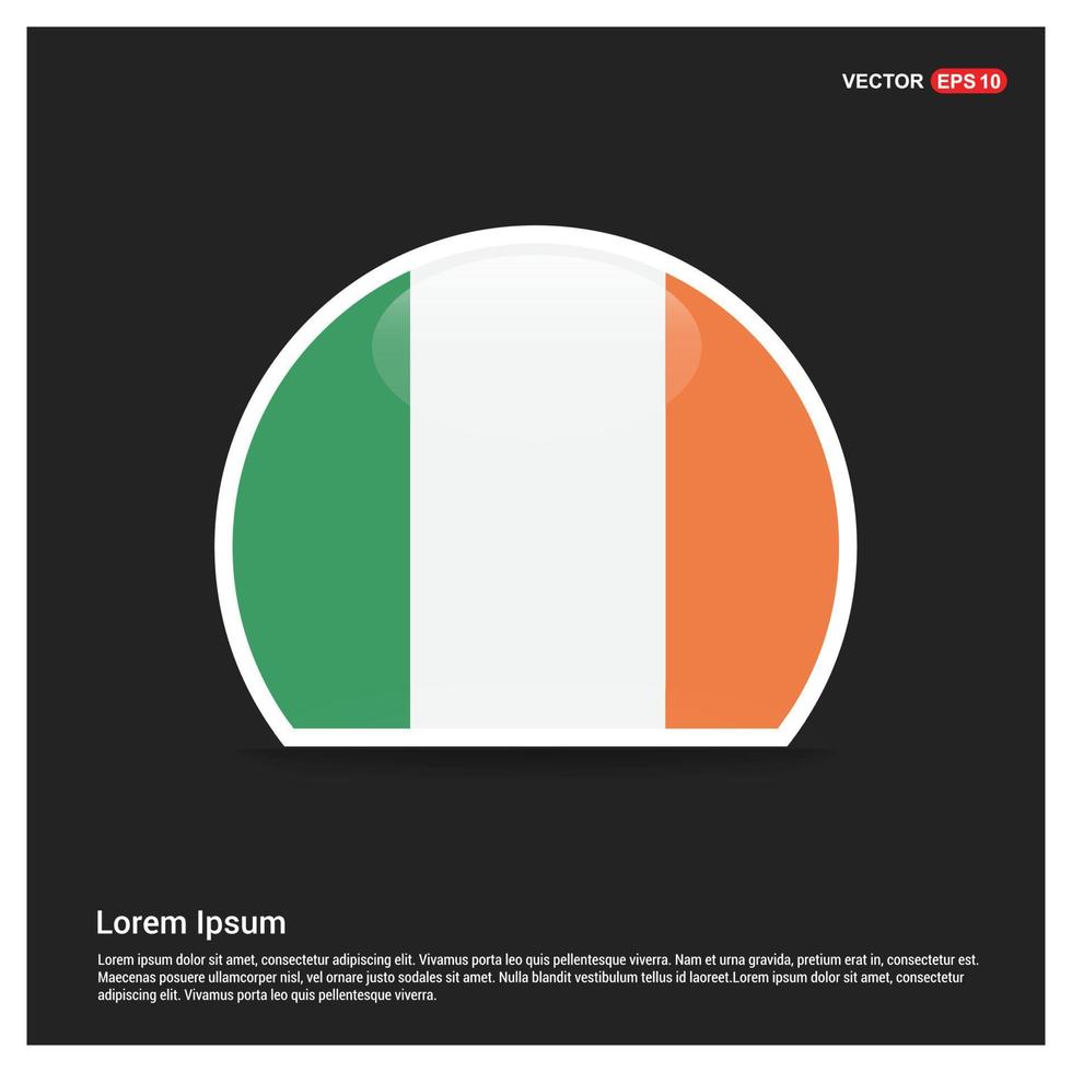 vetor de design de bandeira da irlanda