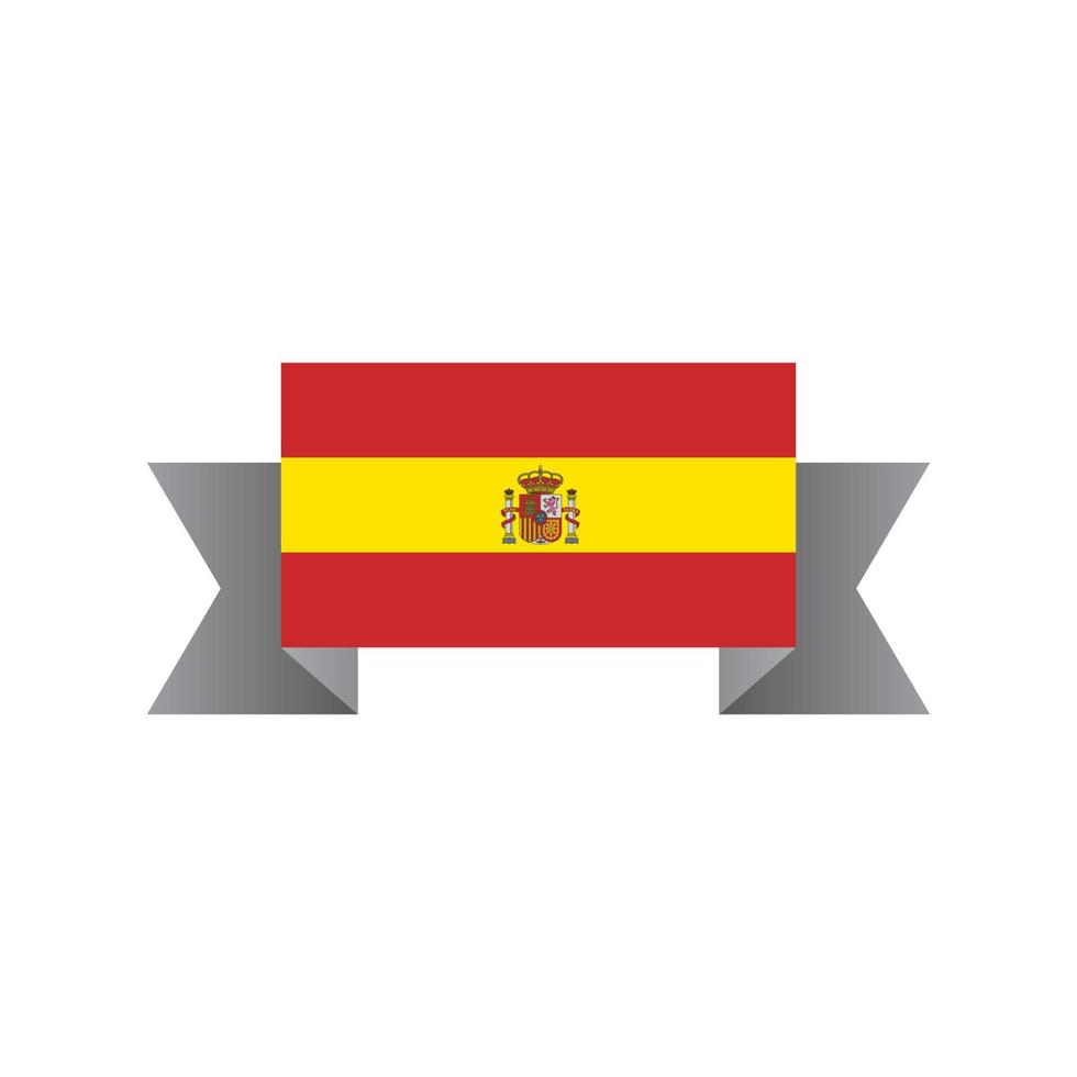 ilustração do modelo de bandeira da espanha vetor