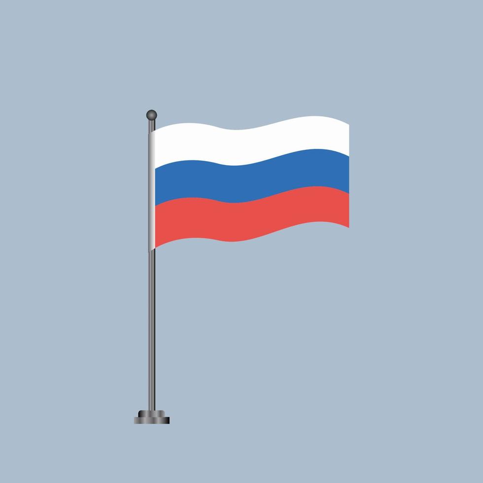 ilustração do modelo de bandeira da rússia vetor