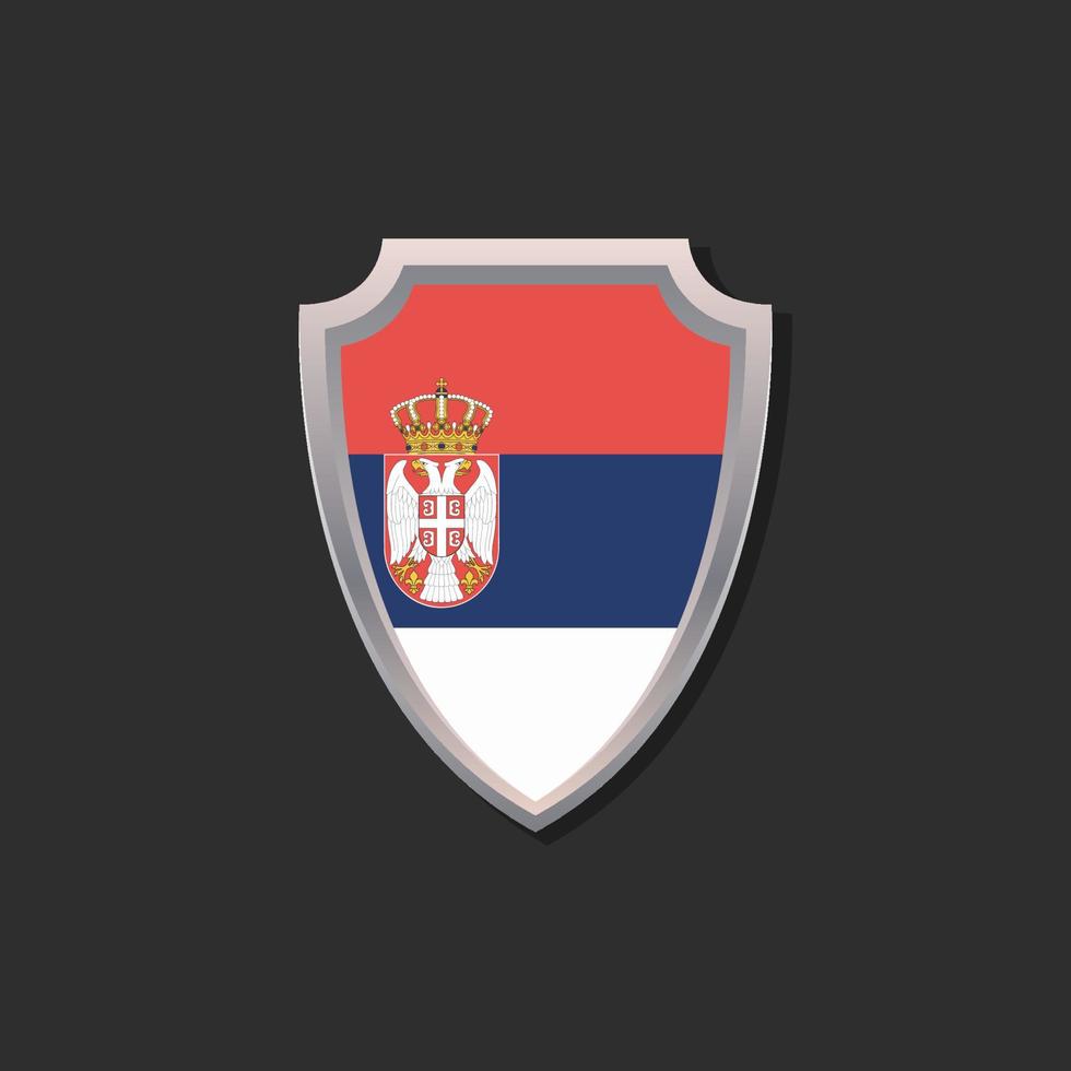 ilustração do modelo de bandeira da sérvia vetor
