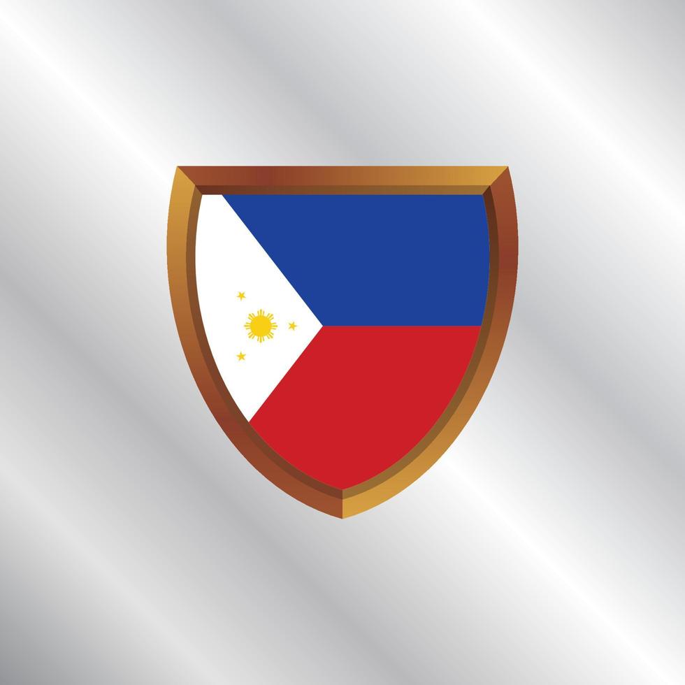 ilustração do modelo de bandeira das filipinas vetor