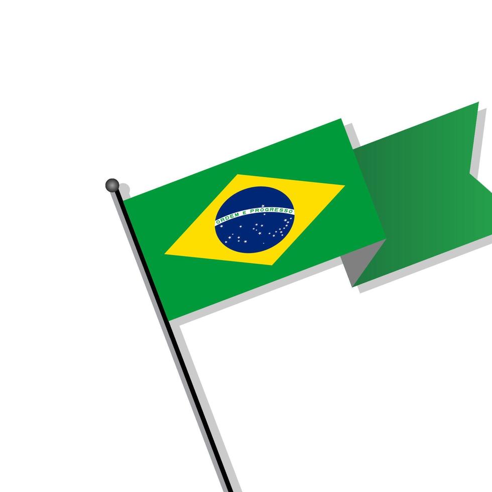 ilustração do modelo de bandeira do brasil vetor