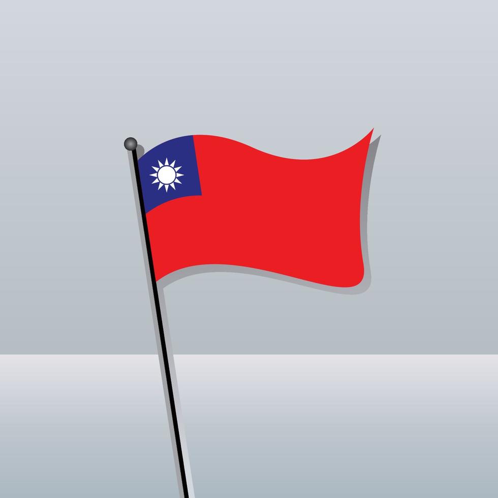 ilustração do modelo de bandeira de taiwan vetor