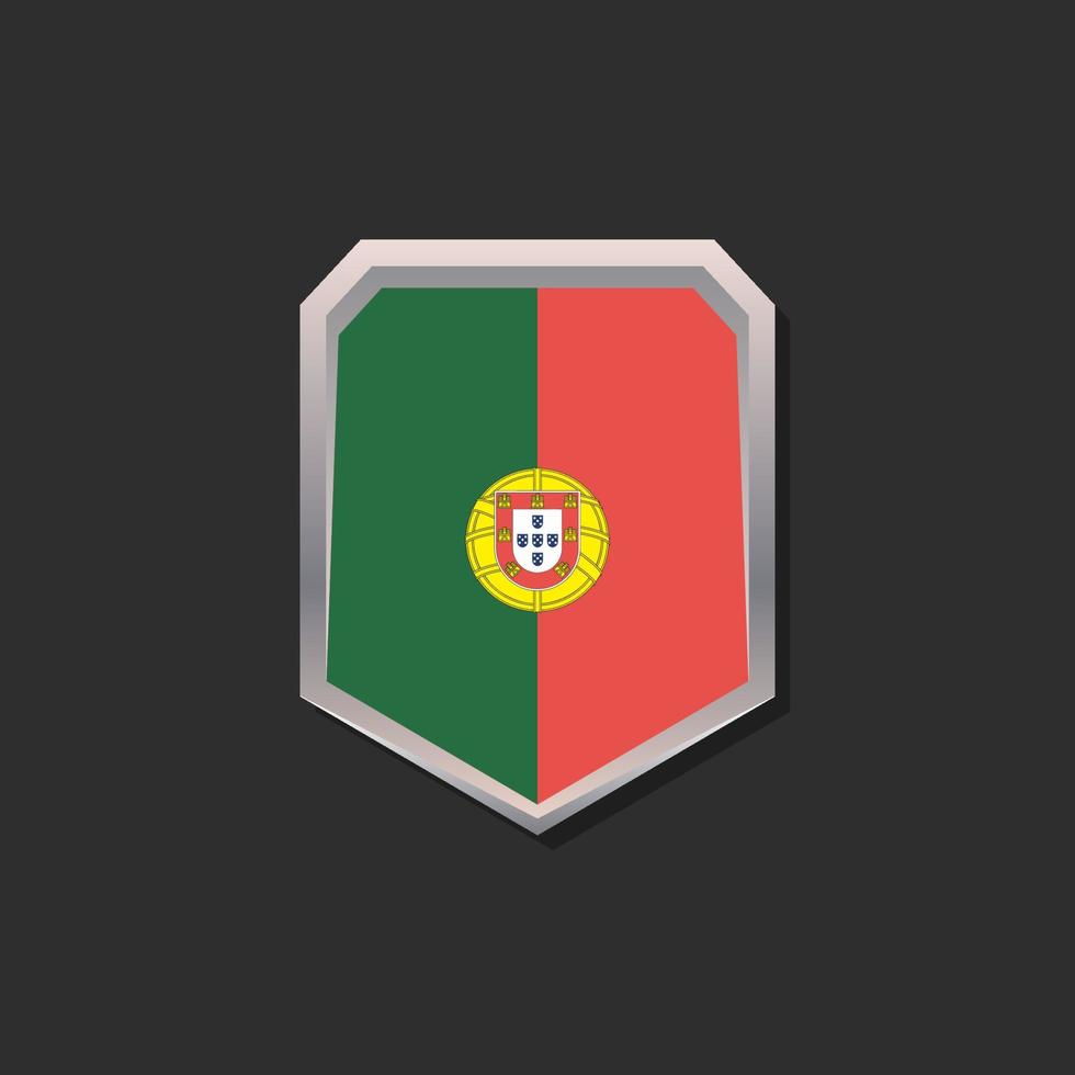 ilustração do modelo de bandeira de portugal vetor