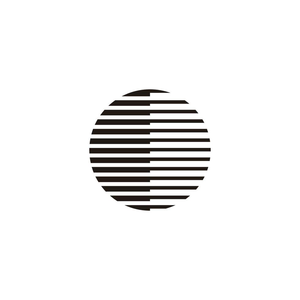 vetor de logotipo geométrico plano silhueta de bola círculo
