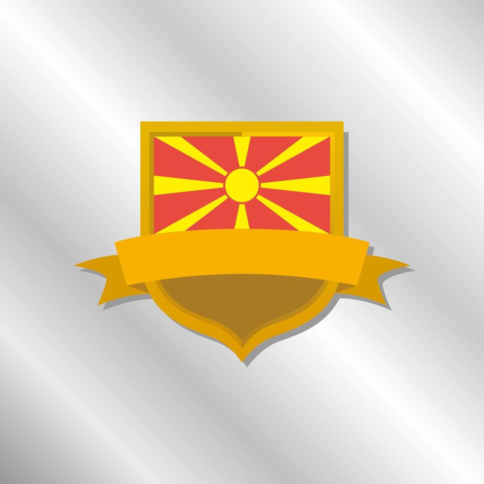 ilustração do modelo de bandeira da macedônia vetor