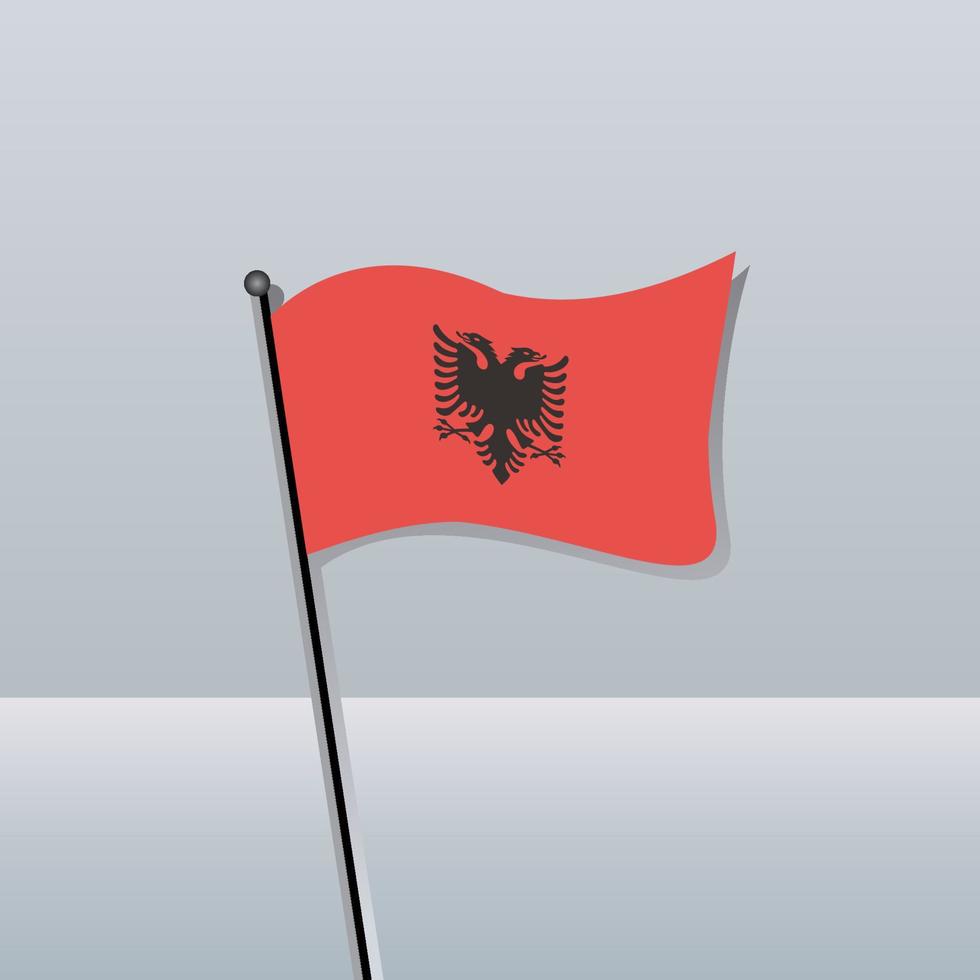 ilustração do modelo de bandeira da albânia vetor