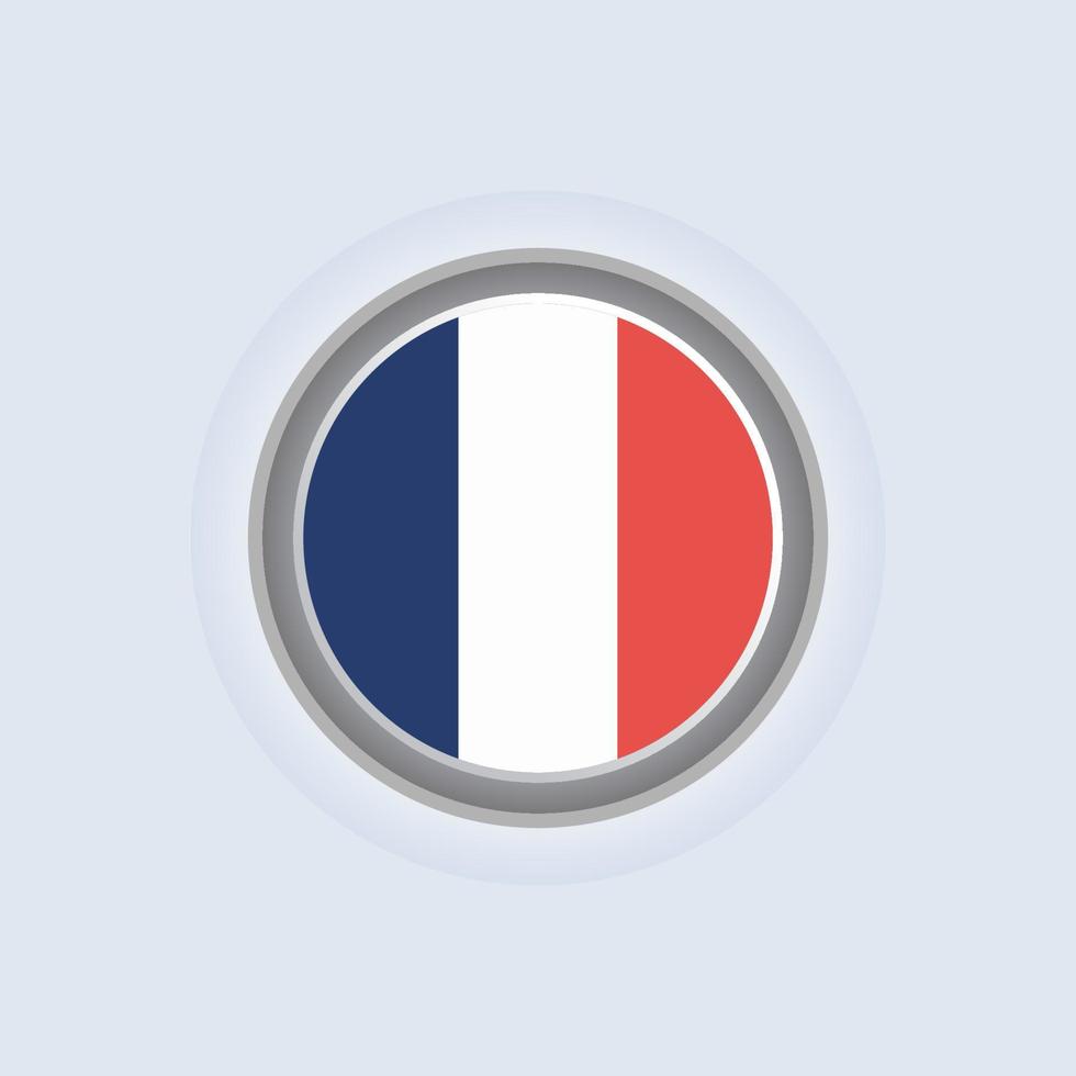 ilustração do modelo de bandeira da frança vetor