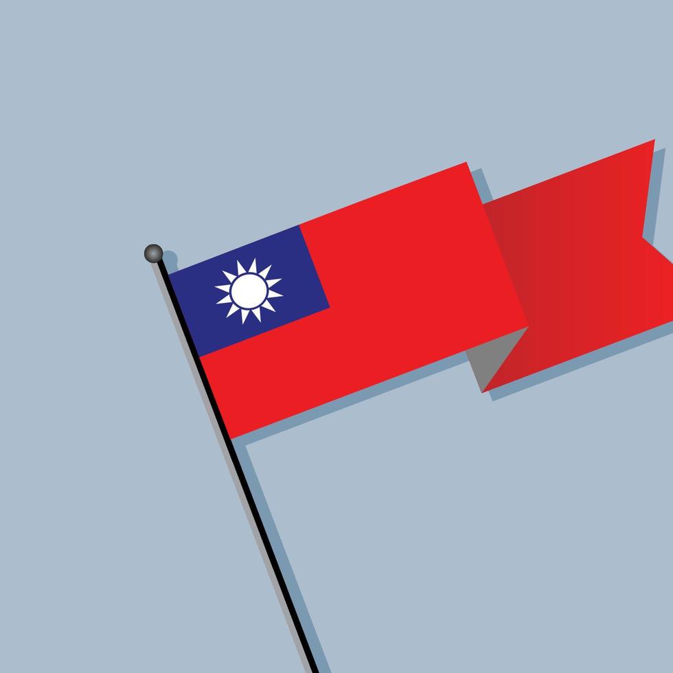 ilustração do modelo de bandeira de taiwan vetor