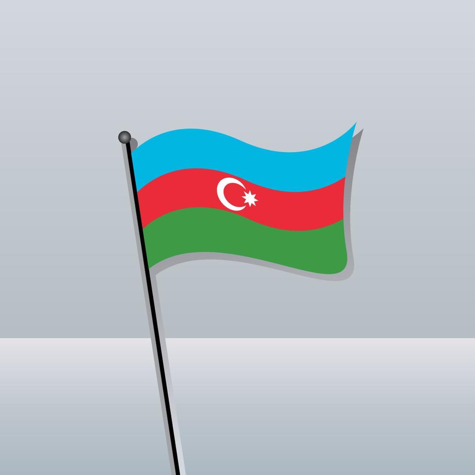 ilustração do modelo de bandeira do azerbaijão vetor