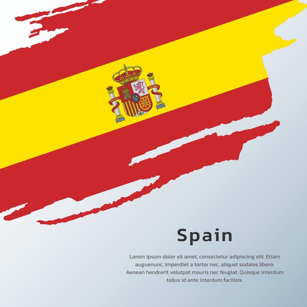 ilustração do modelo de bandeira da espanha vetor