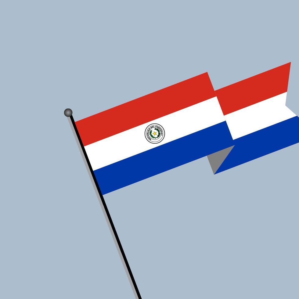 ilustração do modelo de bandeira do paraguai vetor