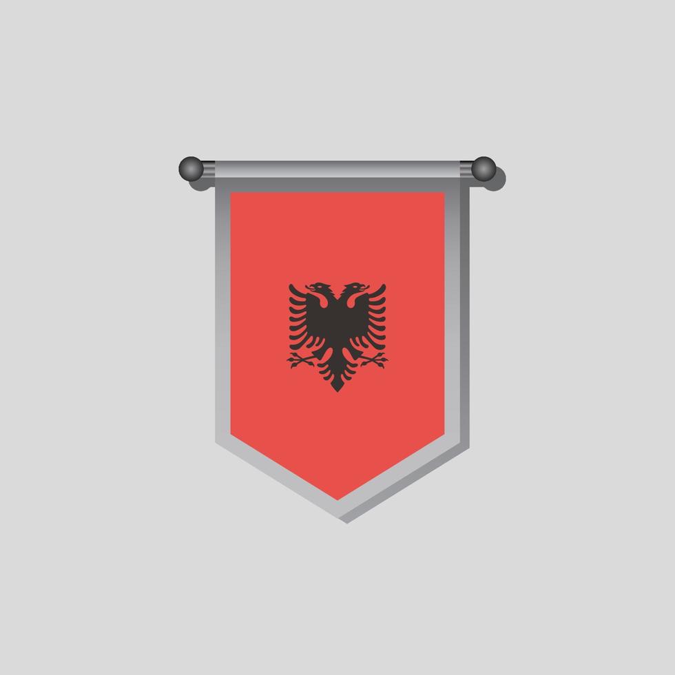 ilustração do modelo de bandeira da albânia vetor