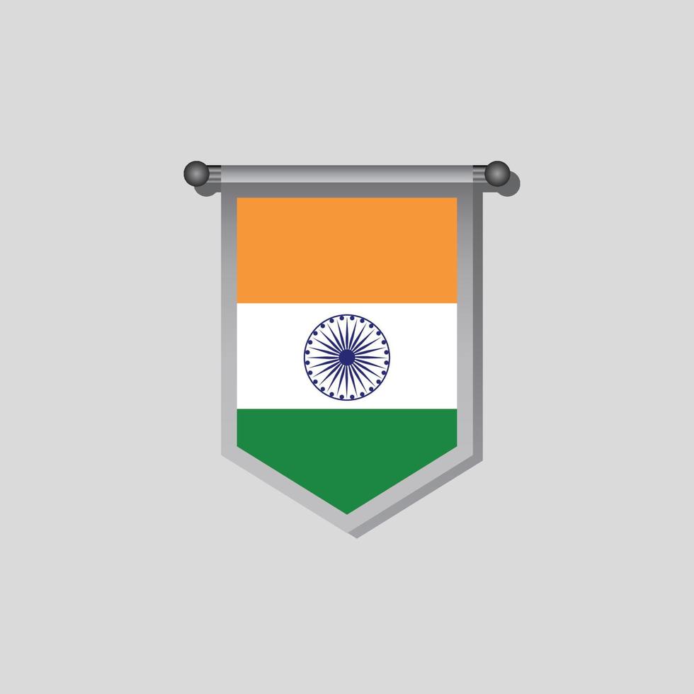 ilustração do modelo de bandeira da índia vetor
