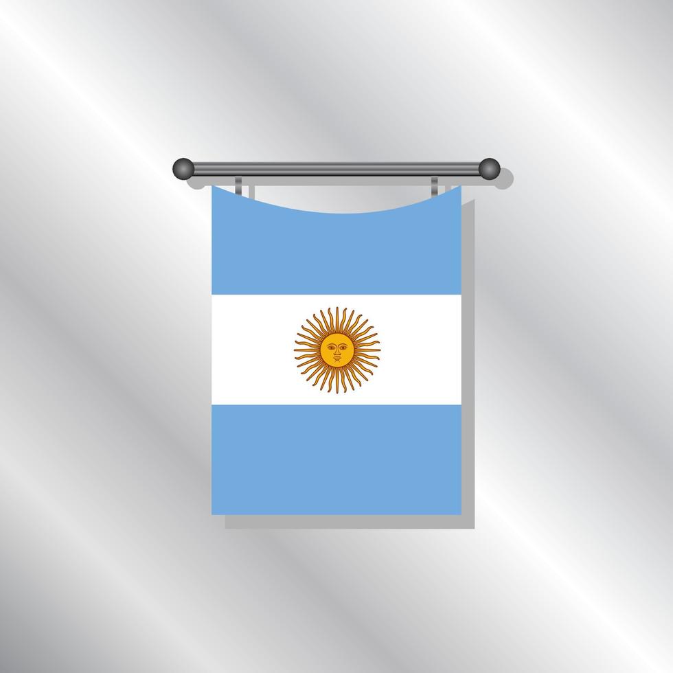 ilustração do modelo de bandeira argentina vetor