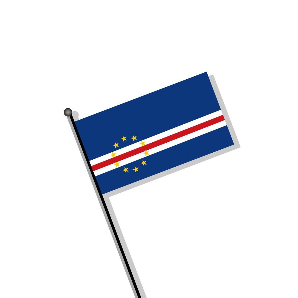 ilustração do modelo de bandeira de cabo verde vetor