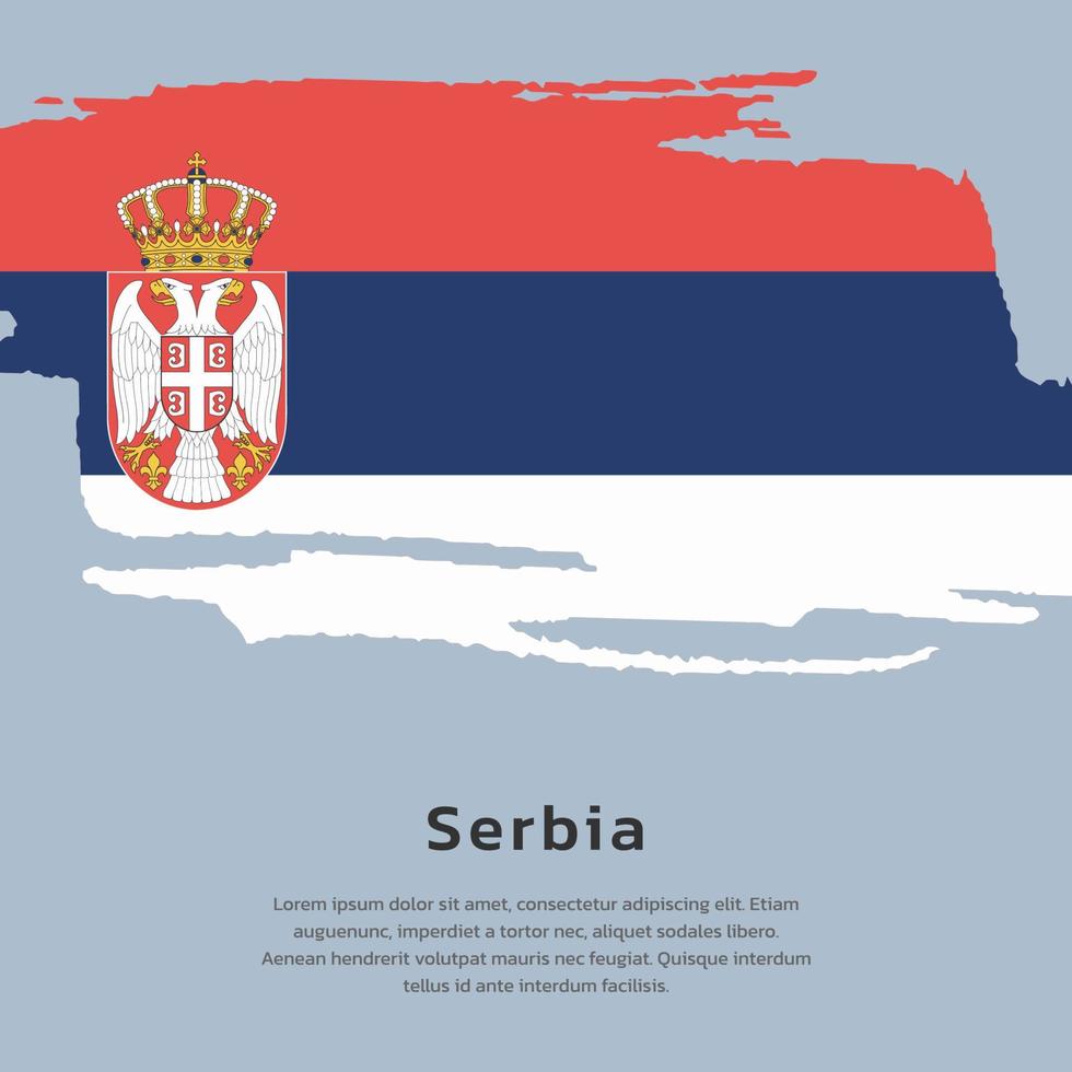 ilustração do modelo de bandeira da sérvia vetor