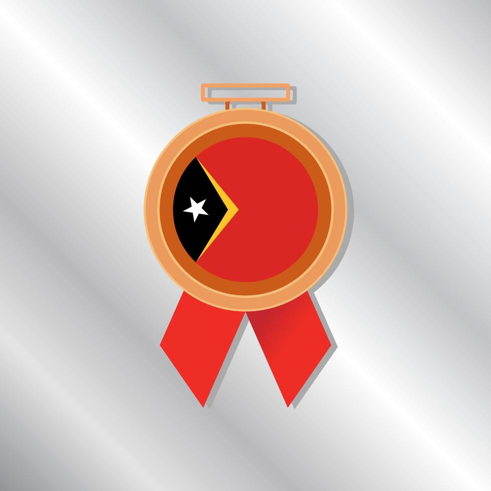 ilustração do modelo de bandeira de timor leste vetor