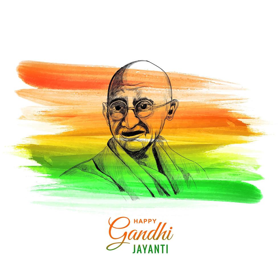 feliz fundo do feriado nacional de gandhi jayanti vetor