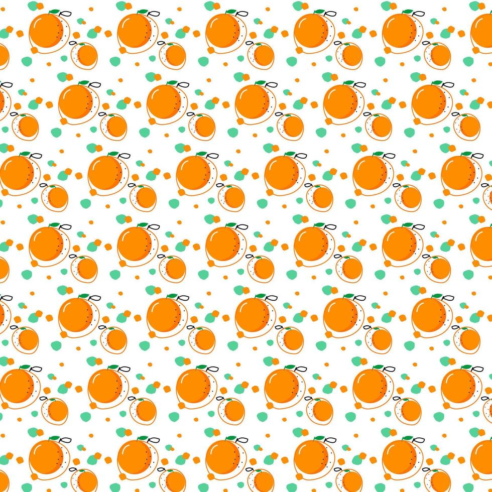 padrão sem emenda cítrico laranja. padrão de frutas cítricas tropicais coloridas brilhantes. padrão de vetor. vetor
