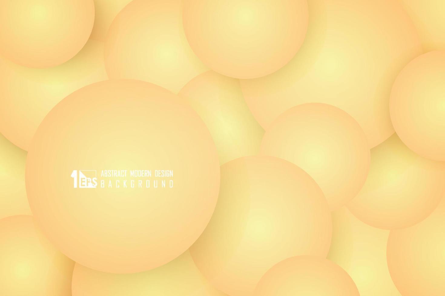 design de bolha gradiente abstrato de fundo amarelo do elemento padrão. ilustração vetorial eps10 vetor
