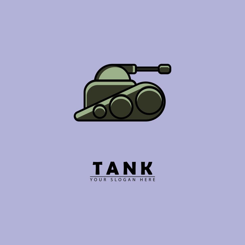 ícone do logotipo do tanque de guerra vetorial vetor