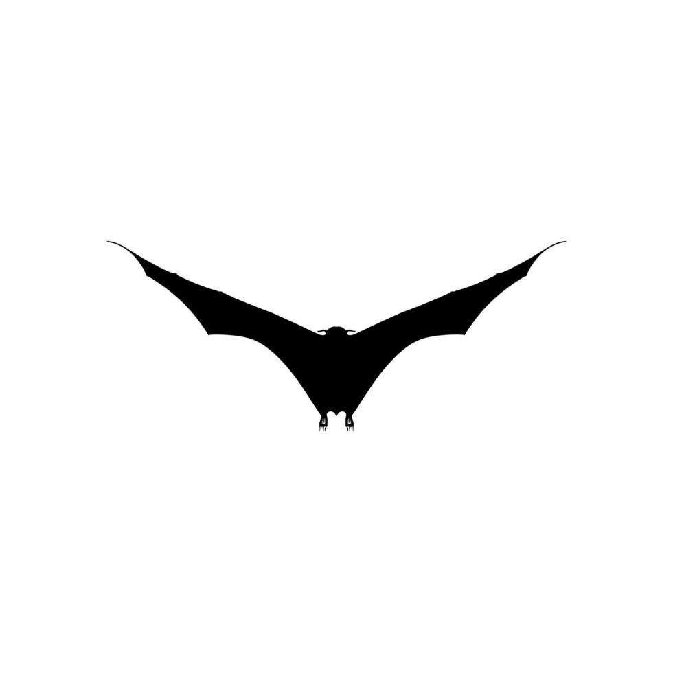 silhueta do par de raposa voadora ou morcego para ilustração de arte, ícone, símbolo, pictograma, logotipo, site ou elemento de design gráfico. ilustração vetorial vetor